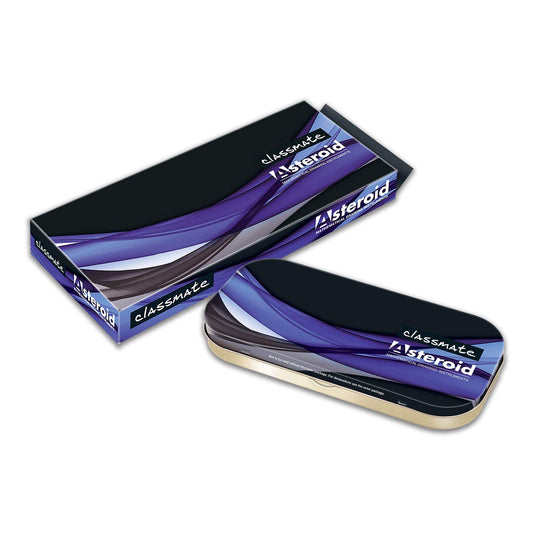 Classmate Asteroid Geometry Box | Compass-cum-Divider with arm locking mechanism | 30 cm Foldable Scale| Mechanical Pencil | Double sided tray